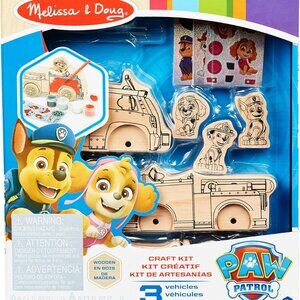 Melissa & Doug Paw Patrol Wooden Vehicles Craft Kit 3 Decorate Your Own Vehicles